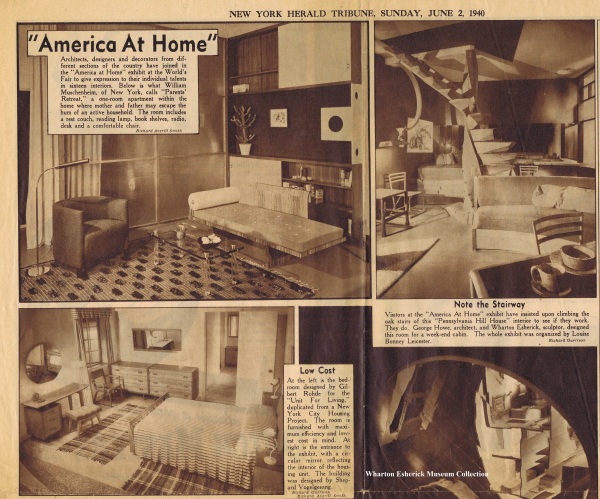 Howe and Esherick featured alongside contemporaries from "America at Home".